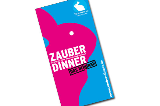 Zauberer Stefan Sprenger aus Frankfurt - Flyer mit Informationen über das Zauber-Dinner